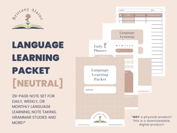 Language Learning Packet (neutral) - Image 2