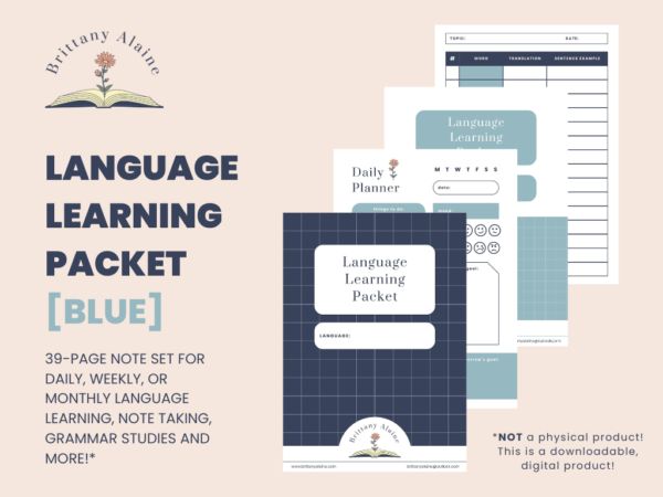 Language Learning Packet (blue) - Image 2